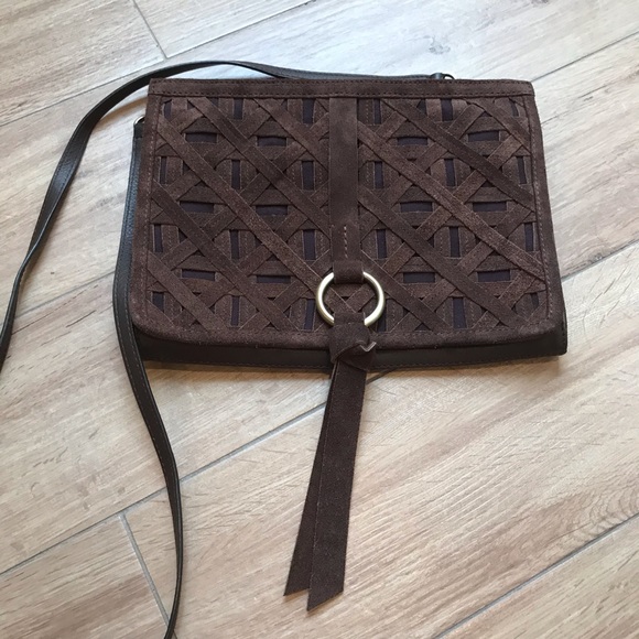 Nanette Lepore Handbags - Nanette Lepore Brown Leather/ Suede Crossbody Bag